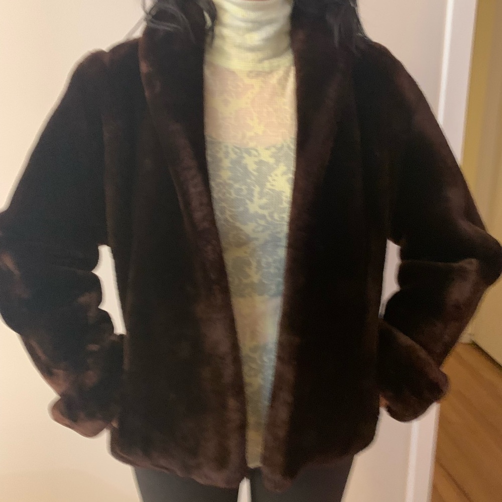 Vintage beaver fur short jacket